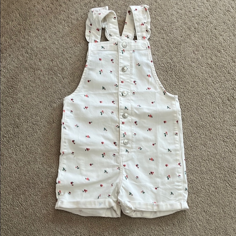 H&M Floral Print Kids Overalls girls size 4T